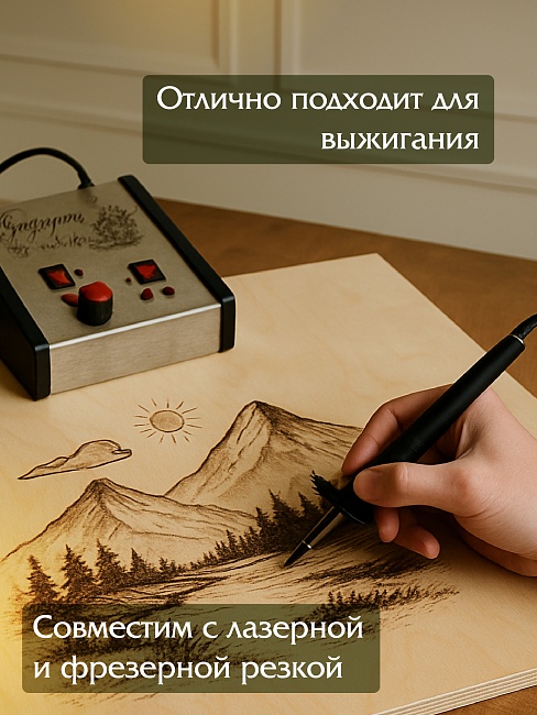 Фанера Промышленник 620х280х10мм, береза, упаковка 5 шт фото 5