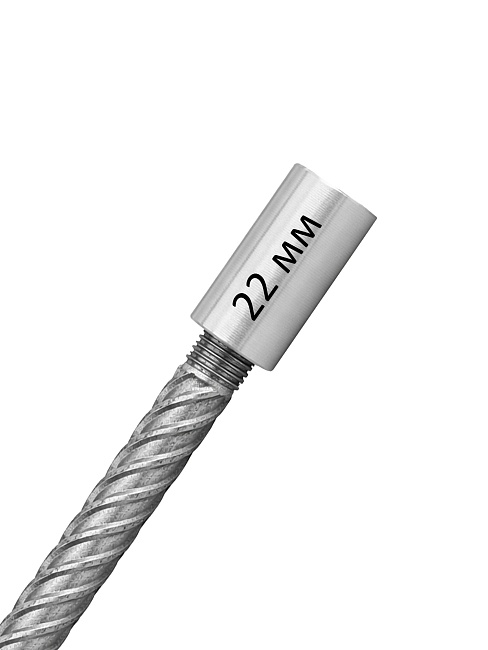 Муфта с цилиндрической резьбой для стыковки арматуры 22 мм фото 1