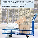 Платформенная тележка Промышленник 1000х600 ПБМ-6.10 125 ммс бортиком фото 6