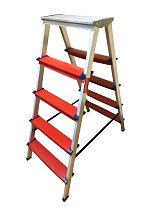 Двухсторонняя алюминиевая комбинированная стремянка TeaM 5x5 Купить Двухсторонняя алюминиевая комбинированная стремянка TeaM 5x5